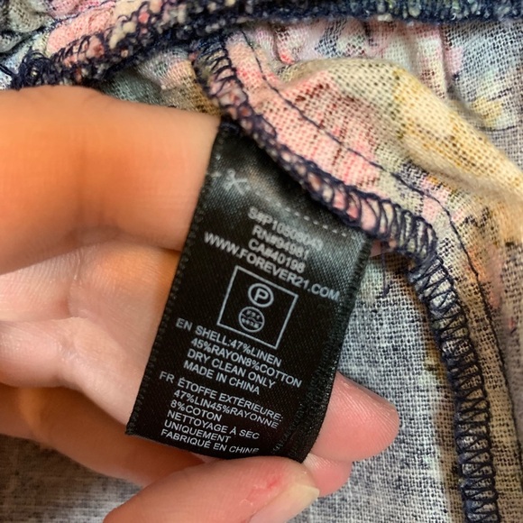 Forever 21 Navy Floral Flouncy Mini Skirt - Picture 4 of 4